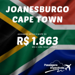Promoção de passagens para a <b>ÁFRICA DO SUL</b>! Joanesburgo e Cidade do Cabo (Cape Town), a partir de R$ 1.863, ida e volta! Para viajar até Junho/15, saindo de SP ou RJ!