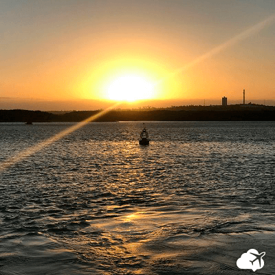 Pôr do sol do Rio Potengi em Natal