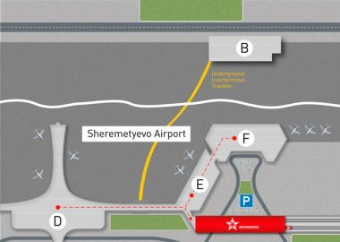 Mapa do aeroporto Sheremetyevo