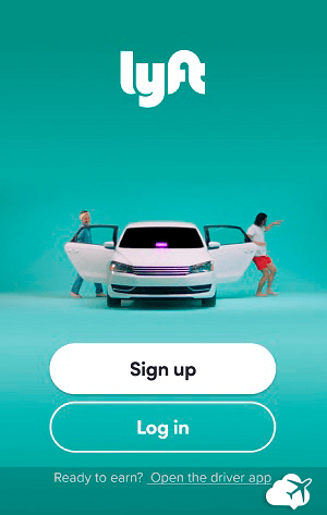 Lyft aplicativo de transporte tipo Uber
