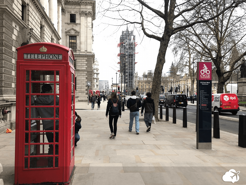 Cabine de telefone em Londres