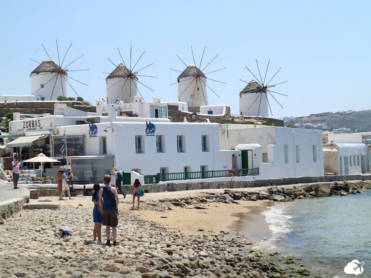 moinhos vento mykonos ilha grega