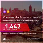 Promoção de <b>PASSAGEM + HOTEL 4 ESTRELAS</b> para o <b>URUGUAI: Montevideo</b>! A partir de R$ 1.442, por pessoa, quarto duplo, c/ taxas!