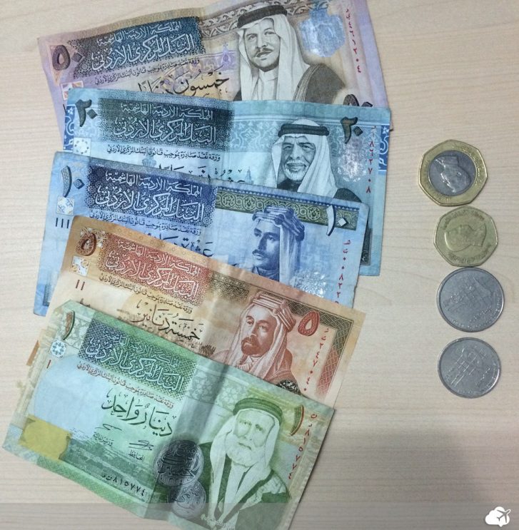 moeda jordania notas dinar