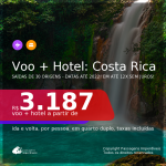 <b>PASSAGEM + HOTEL</b> para <b>SAN JOSE</b>! A partir de R$ 3.187, por pessoa, quarto duplo, c/ taxas! Datas até 2022! Em até 12x SEM JUROS!