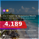 Promoção de <b>PASSAGEM + HOTEL ALL INCLUSIVE</b> no MÉXICO: <b>CANCÚN, PLAYA DEL CARMEN OU TULUM</b>! A partir de R$ 4.189, por pessoa, quarto duplo, c/ taxas! Em até 10x sem juros! Comidas e bebidas incluídas! Datas até 2022!