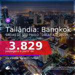Passagens para a <b>TAILÂNDIA: Bangkok</b>! A partir de R$ 3.829, ida e volta, c/ taxas! Datas até 2022!